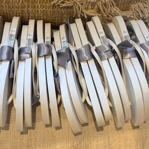 White and Silver Ribbon Set